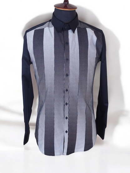 Faded Panelled Polka Dot Shirt