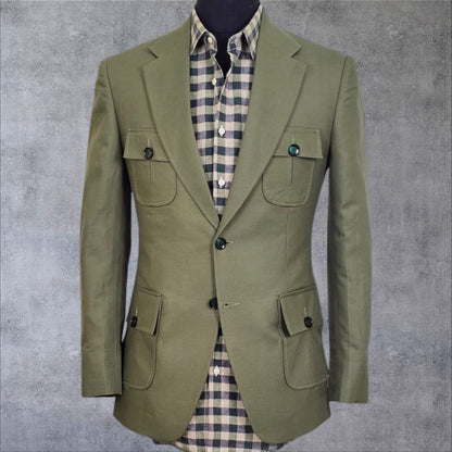 Army Green Linen Travel blazer