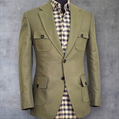 Army Green Linen Travel blazer